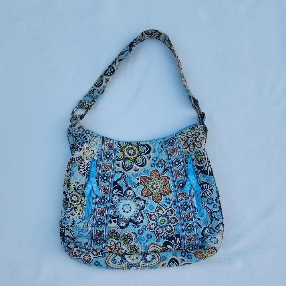 Vera Bradley Womens Purse In Bali Blue Hipster Summer 2009 Retired Pattern